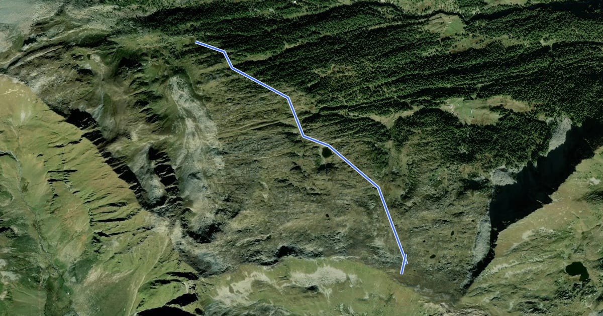 Маршрут Alta Via della Valmalenco - Tappa 1B на спутниковом снимке