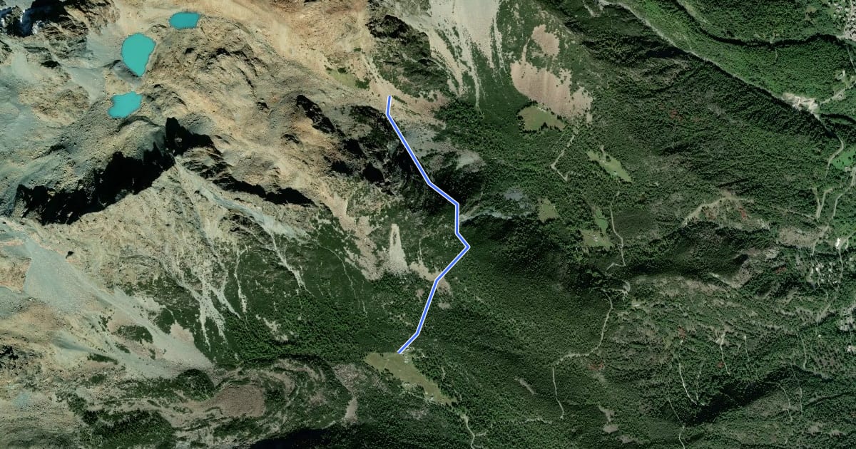Маршрут Alta Via della Valmalenco - Tappa 2A на спутниковом снимке