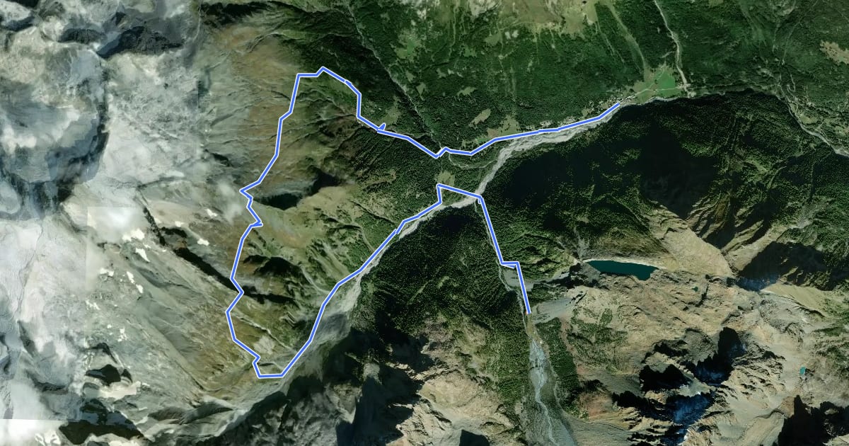 Маршрут Alta Via della Valmalenco - Tappa 3 на спутниковом снимке
