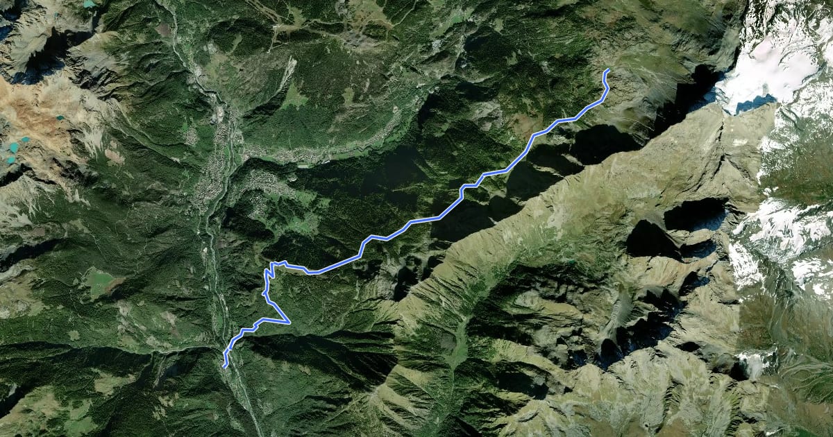 Маршрут Alta Via della Valmalenco - Tappa 8 на спутниковом снимке