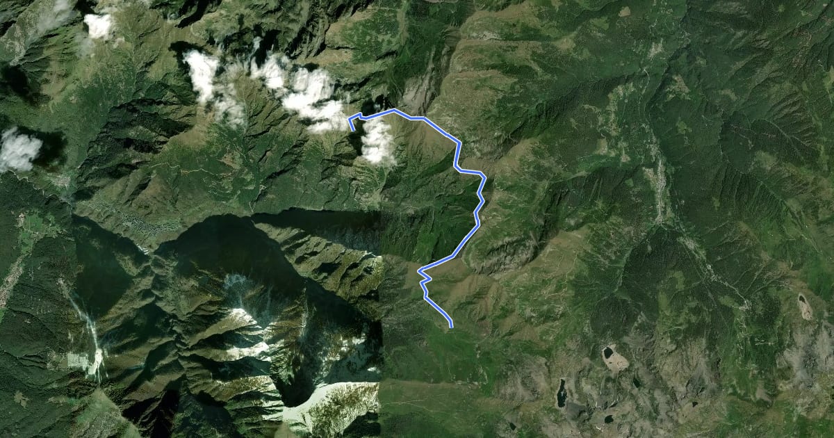 Маршрут Alta Via della Valsassina - Tappa 2 на спутниковом снимке