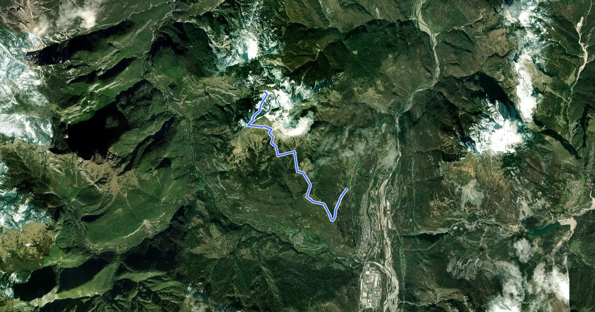 Маршрут Alta Via delle Dolomiti n. 3 - VIII Tappa на спутниковом снимке