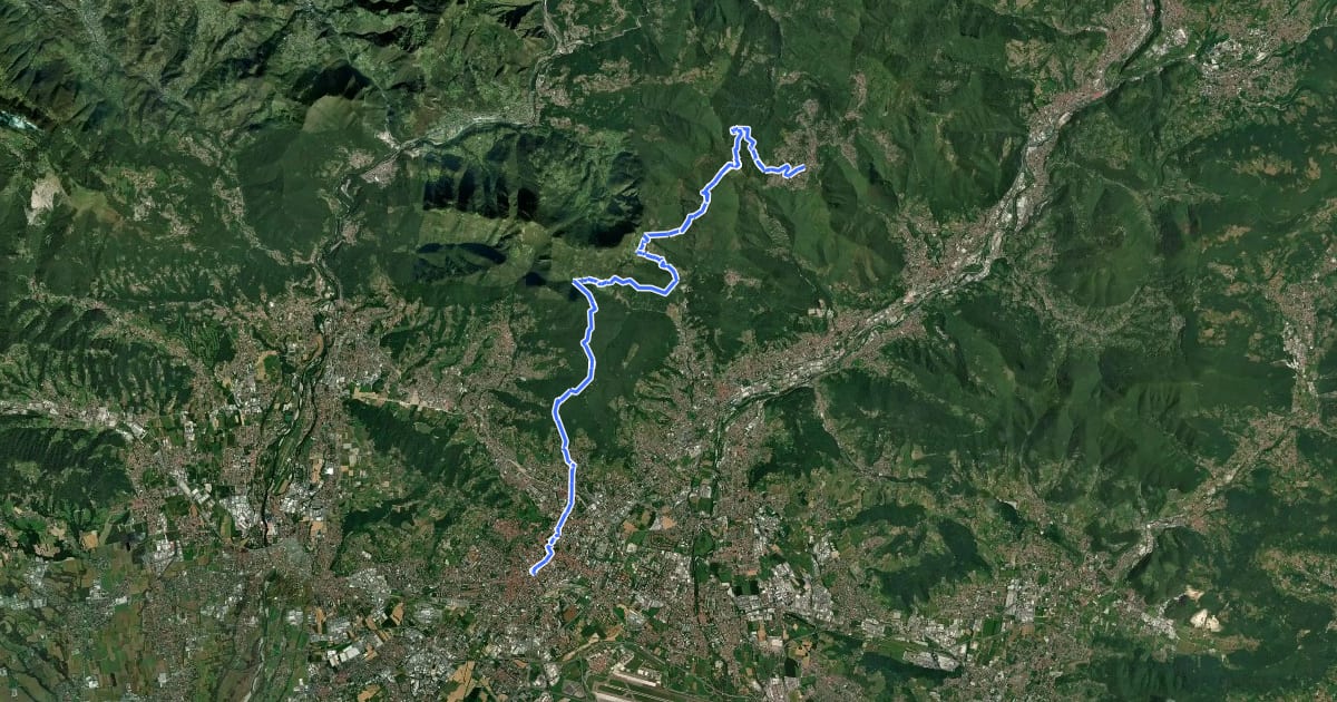 Маршрут Alta Via delle Grazie - Tappa 1 на спутниковом снимке