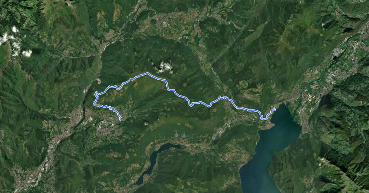 Маршрут Alta Via delle Grazie - Tappa 11 на спутниковом снимке