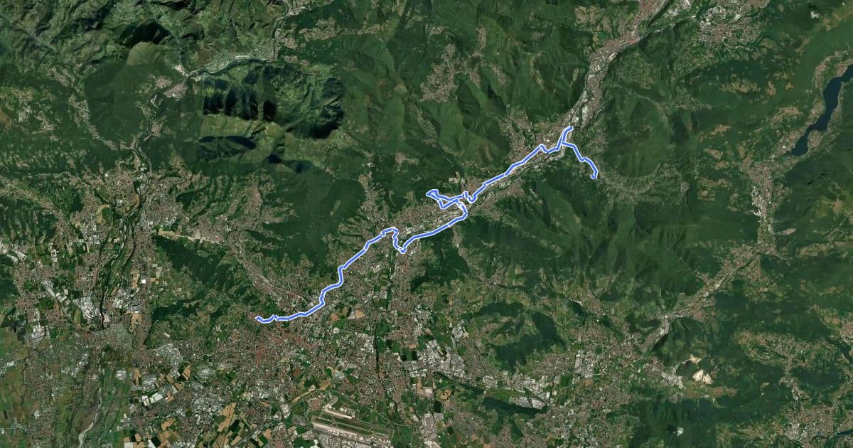 Маршрут Alta Via delle Grazie - Tappa 13 на спутниковом снимке