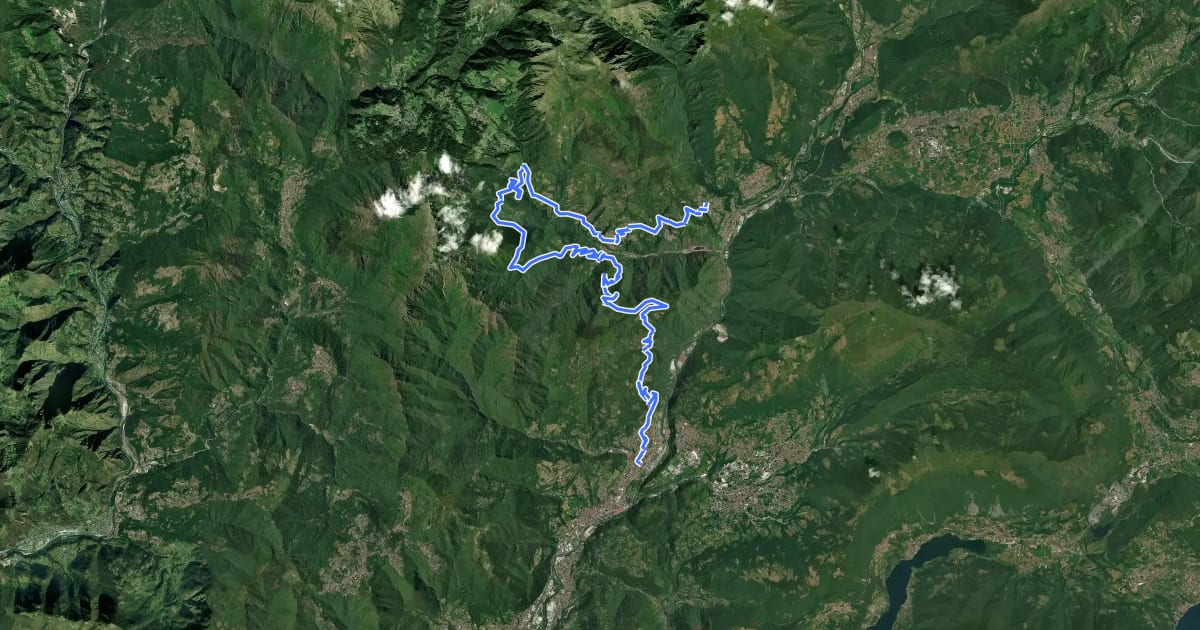 Маршрут Alta Via delle Grazie - Tappa 2 на спутниковом снимке