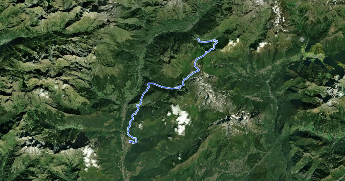Маршрут Alta Via delle Grazie - Tappa 7 на спутниковом снимке