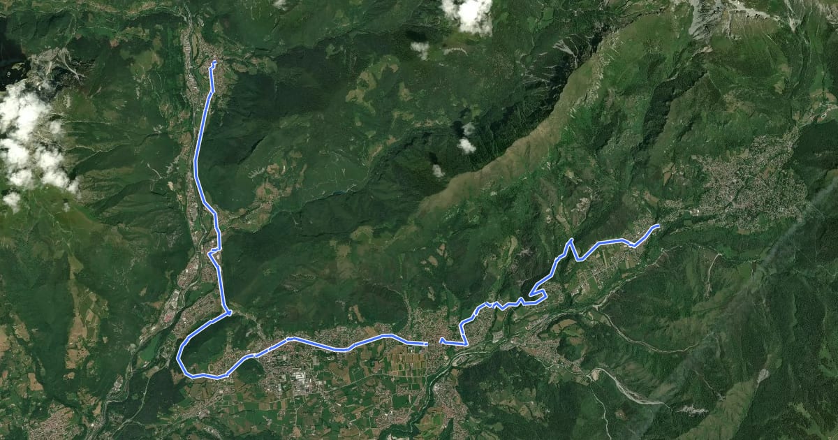 Маршрут Alta Via delle Grazie - Tappa 8 на спутниковом снимке