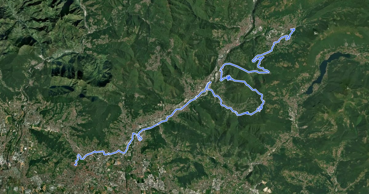Маршрут Alta Via delle Grazie - Tappa 8 на спутниковом снимке