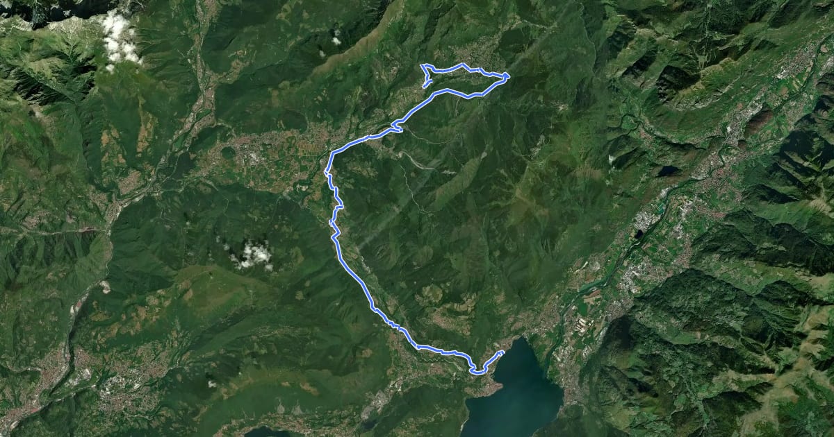 Маршрут Alta Via delle Grazie - Tappa 9 на спутниковом снимке
