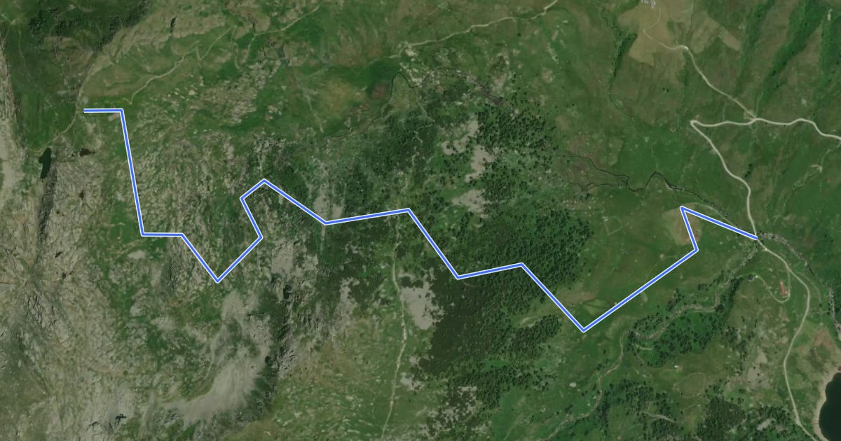 Маршрут Alta Via Mercatorum на спутниковом снимке
