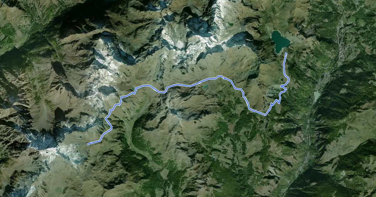 Маршрут Alta Via n. 1 della Valle d'Aosta - Tappa 10 на спутниковом снимке