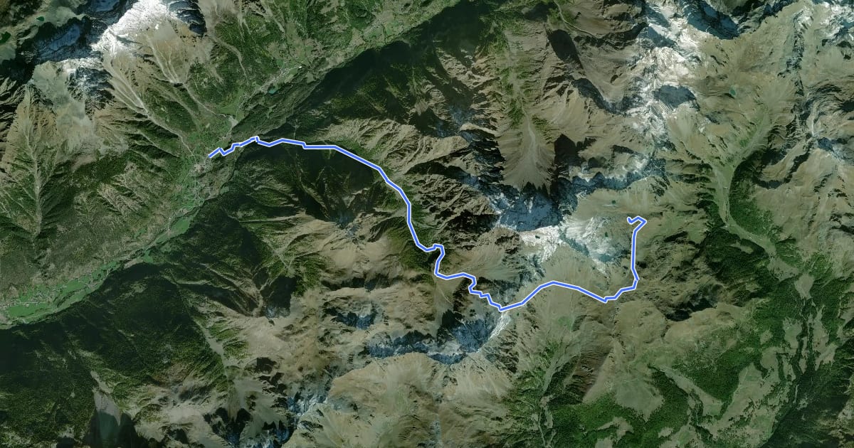 Маршрут Alta Via n. 1 della Valle d'Aosta - Tappa 11 на спутниковом снимке