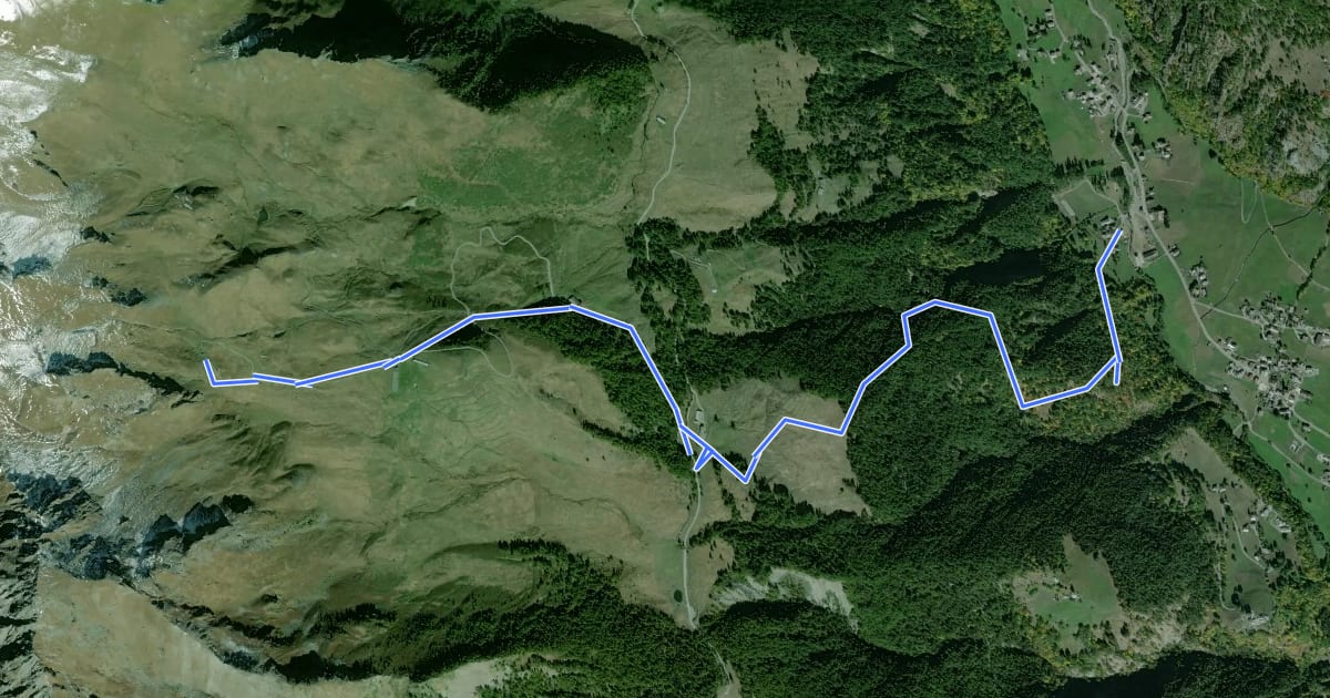 Маршрут Alta Via n. 1 della Valle d'Aosta - Tappa 13 на спутниковом снимке