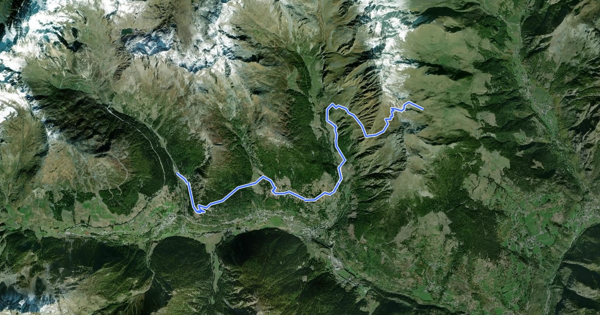 Маршрут Alta Via n. 1 della Valle d'Aosta - Tappa 14 на спутниковом снимке