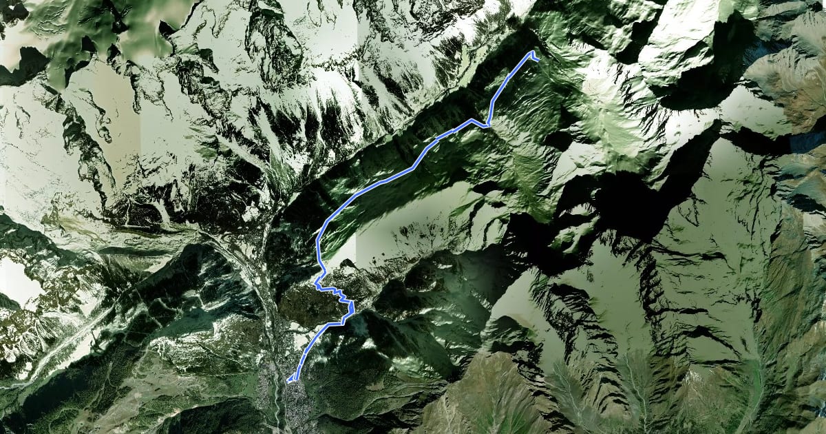 Маршрут Alta Via n. 1 della Valle d'Aosta - Tappa 17 на спутниковом снимке