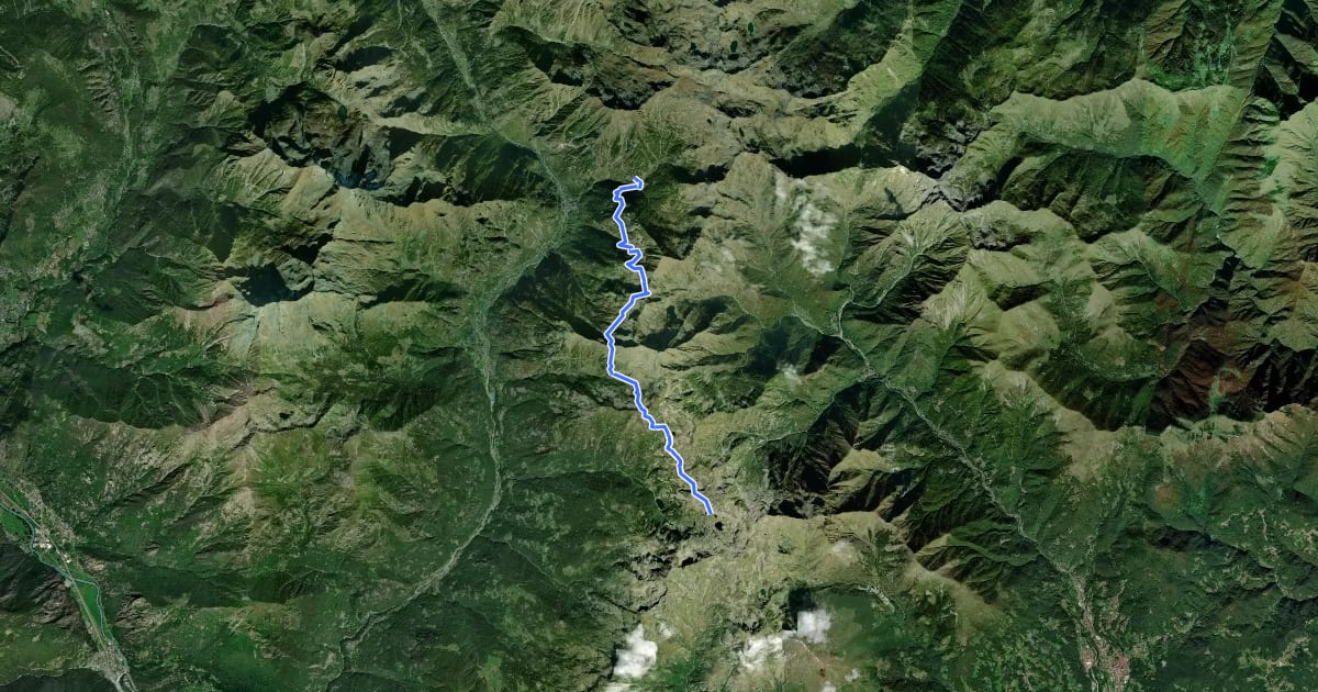 Маршрут Alta Via n. 1 della Valle d'Aosta - Tappa 4 на спутниковом снимке