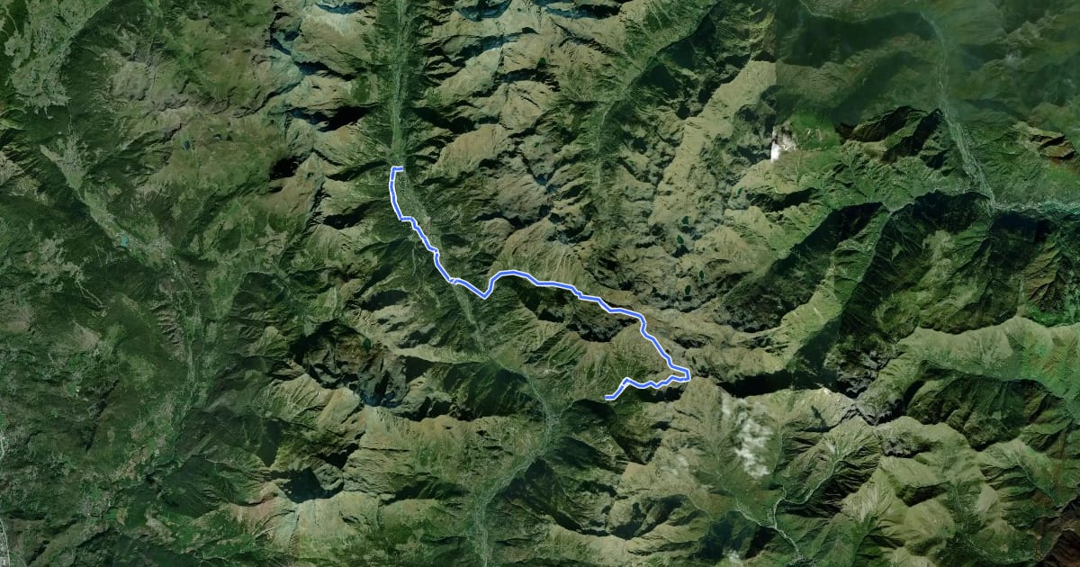 Маршрут Alta Via n. 1 della Valle d'Aosta - Tappa 5 на спутниковом снимке