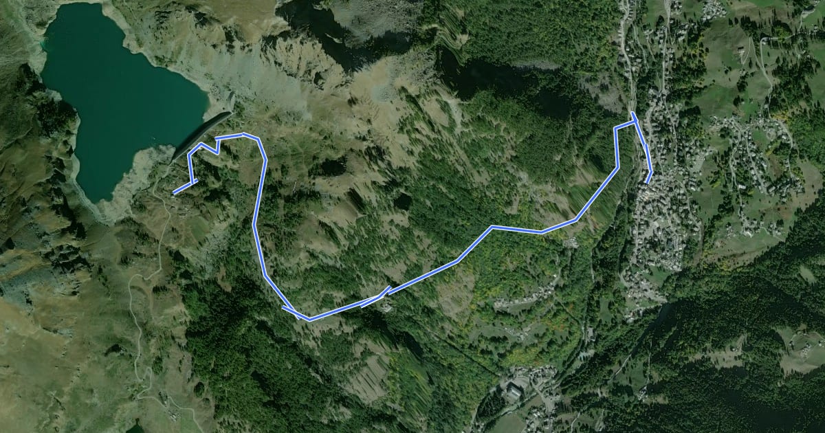 Маршрут Alta Via n. 1 della Valle d'Aosta - Tappa 9 на спутниковом снимке