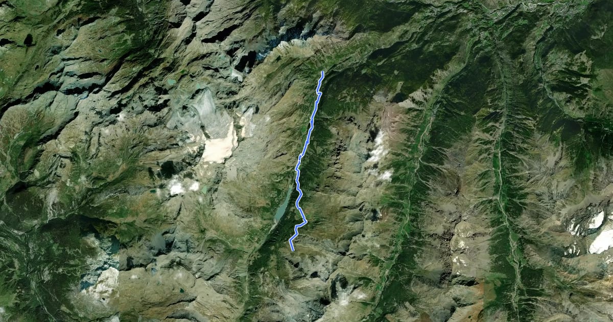 Маршрут Alta Via n. 2 della Valle d'Aosta - Tappa 5 на спутниковом снимке