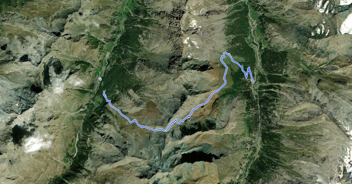 Маршрут Alta Via n. 2 della Valle d'Aosta - Tappa 7 на спутниковом снимке