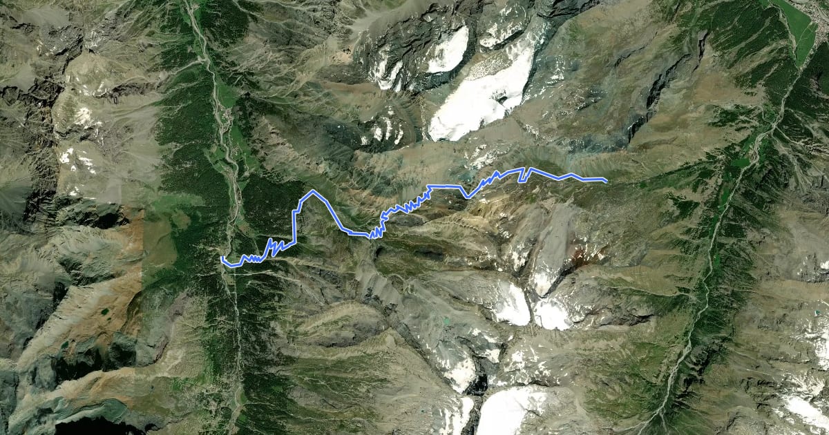 Маршрут Alta Via n. 2 della Valle d'Aosta - Tappa 8 на спутниковом снимке