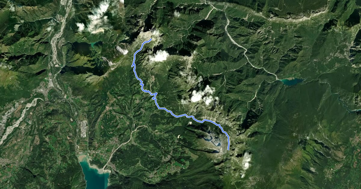 Маршрут Alta via n. 6 delle Dolomiti - X tappa на спутниковом снимке