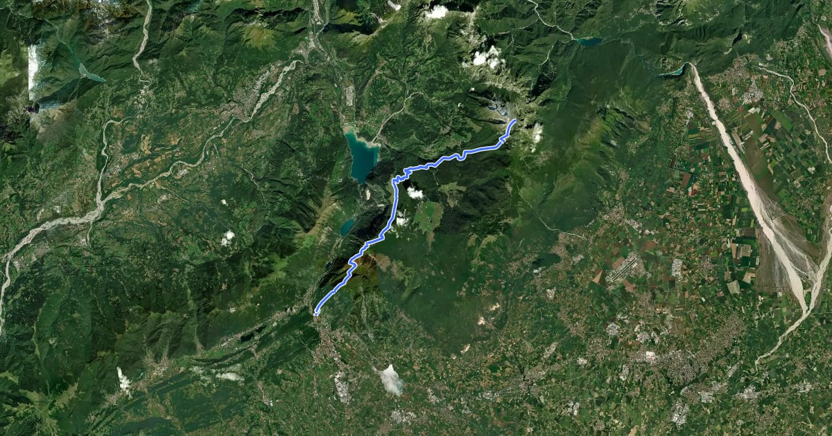 Маршрут Alta via n. 6 delle Dolomiti - XI tappa на спутниковом снимке