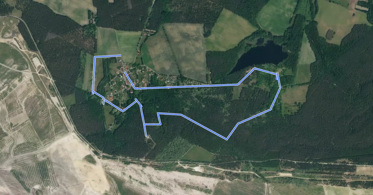 Маршрут Altbergbau Görigk на спутниковом снимке