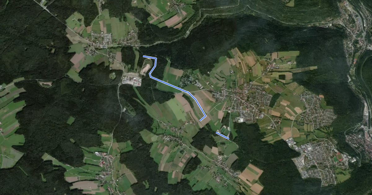 Маршрут Altburg Sportplatz - Allmend на спутниковом снимке