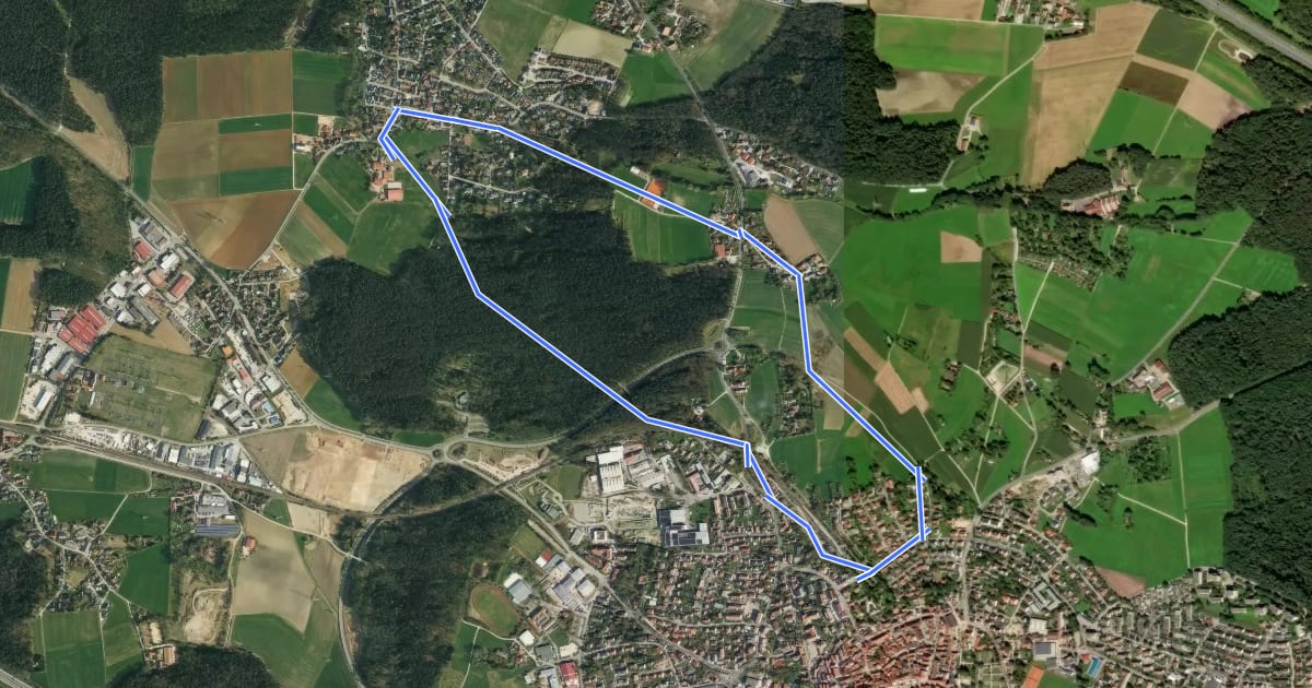Маршрут Altdorf 1 на спутниковом снимке