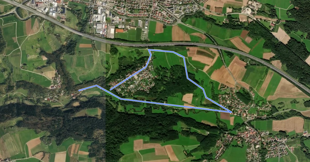 Маршрут Altdorf 5a на спутниковом снимке