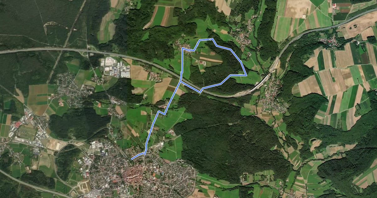 Маршрут Altdorf 8 на спутниковом снимке