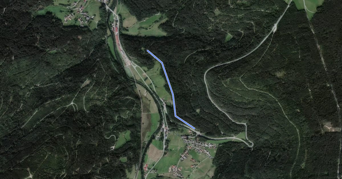 Маршрут Alte Landstraße - Schlössleswald-Hütte на спутниковом снимке