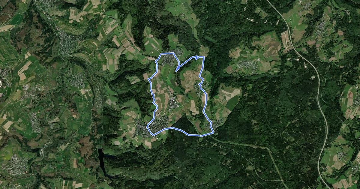 Маршрут Alte und neue Schätze - der Osburger Hochwald на спутниковом снимке