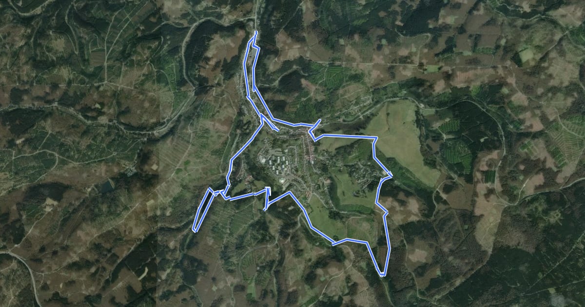 Маршрут Altenauer Herzweg на спутниковом снимке