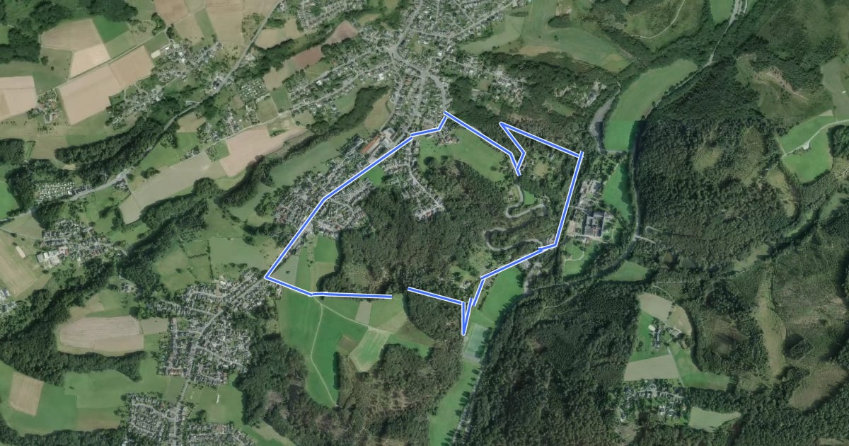 Маршрут Altenberg Rundweg A2 на спутниковом снимке
