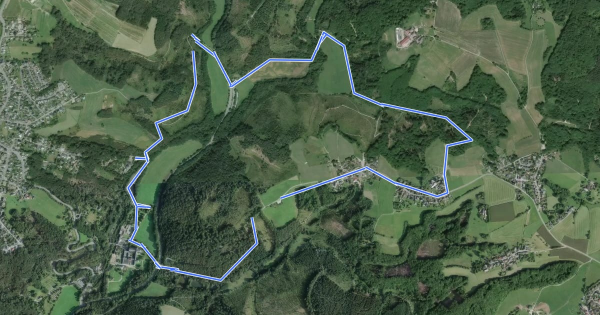 Маршрут Altenberg Rundweg A4 на спутниковом снимке