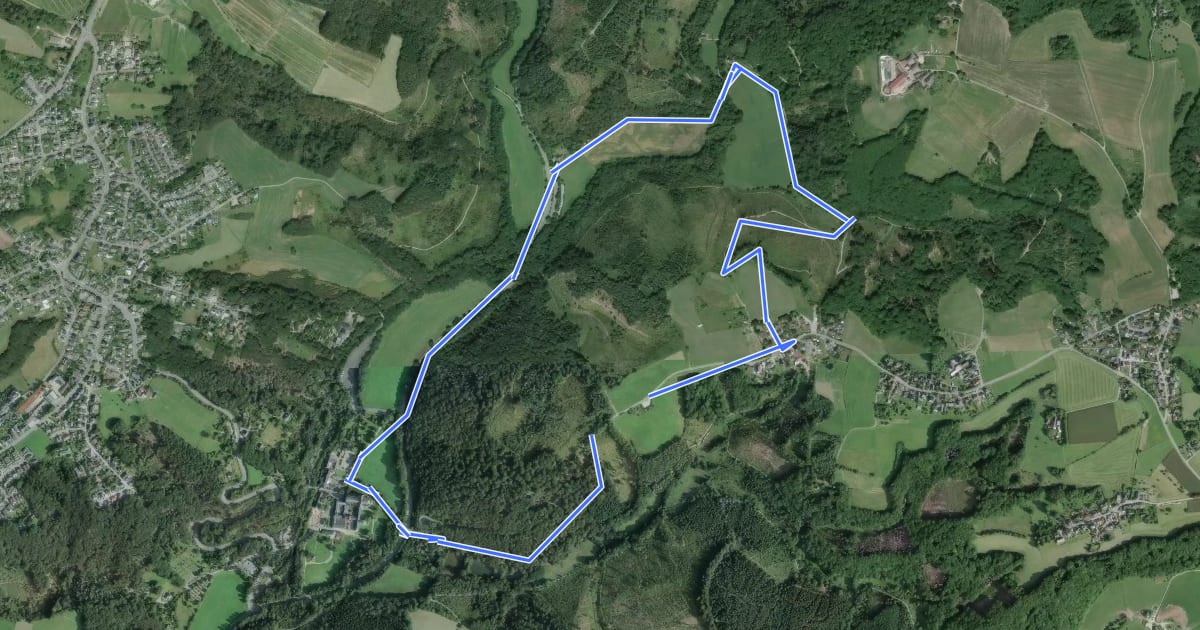 Маршрут Altenberg Rundweg A5 на спутниковом снимке