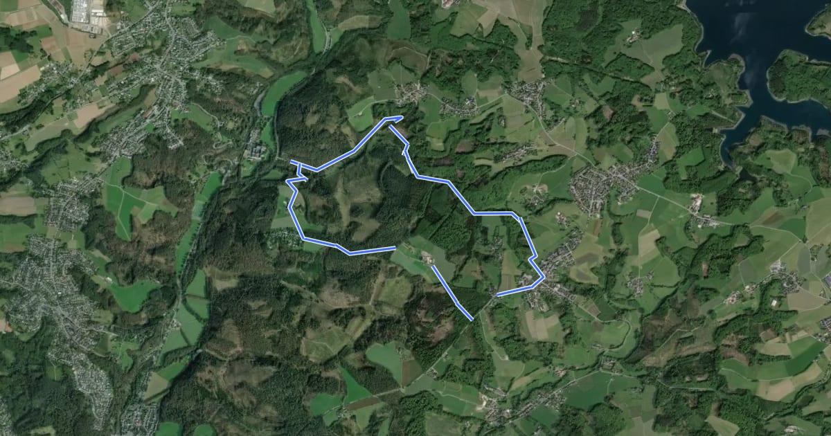 Маршрут Altenberg Rundweg A7 на спутниковом снимке