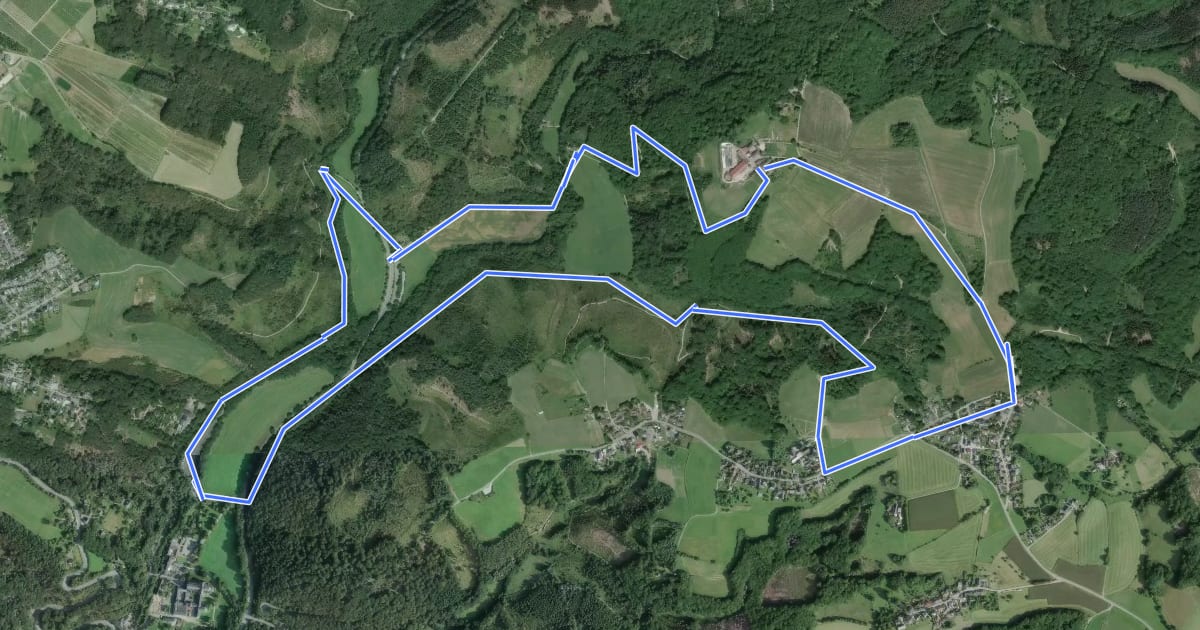 Маршрут Altenberg Rundweg A8 на спутниковом снимке