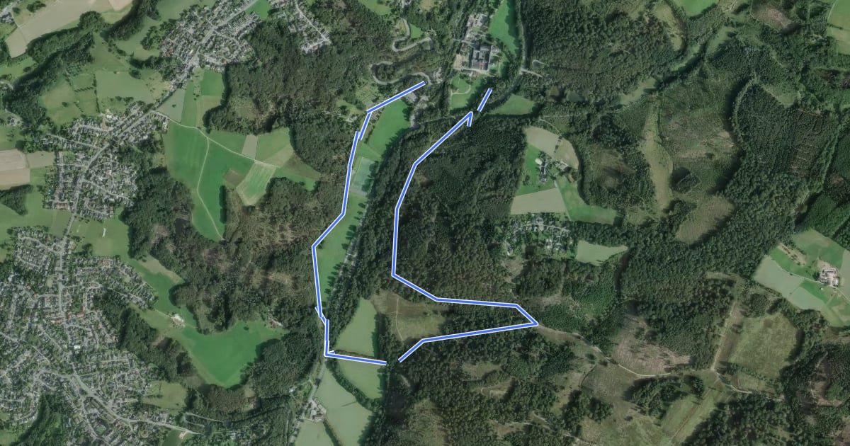 Маршрут Altenberg Rundweg A9 на спутниковом снимке