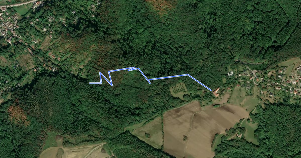 Маршрут Altenberg - Schloss Hadersfeld via Tempelbergwarte на спутниковом снимке