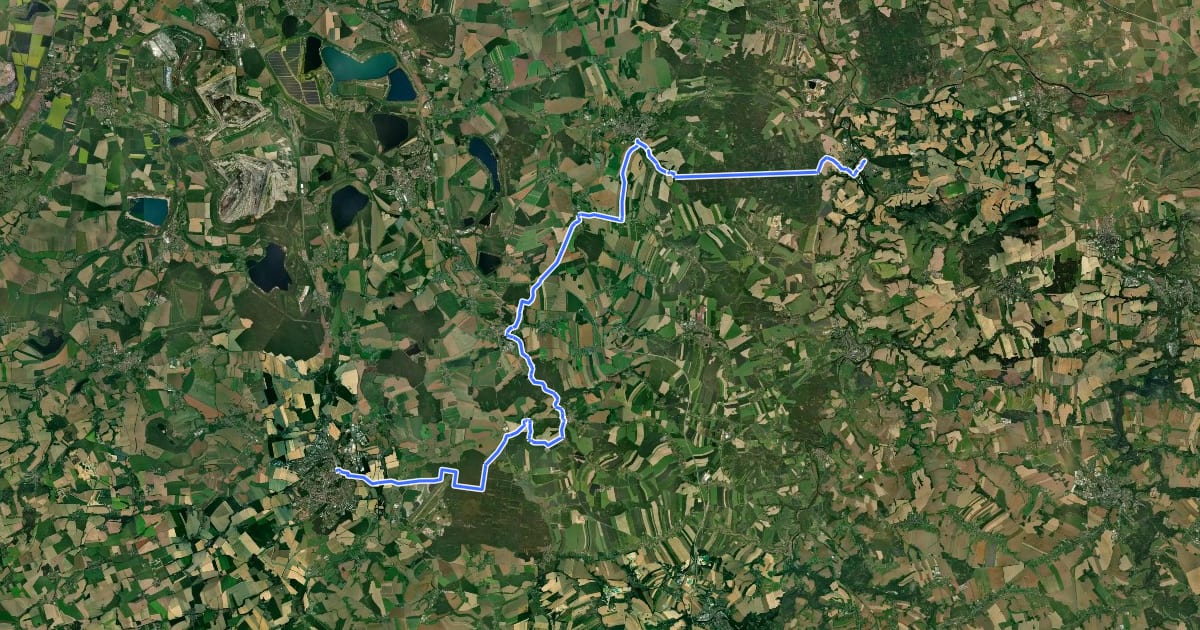 Маршрут Altenburg–Colditz-Radroute на спутниковом снимке