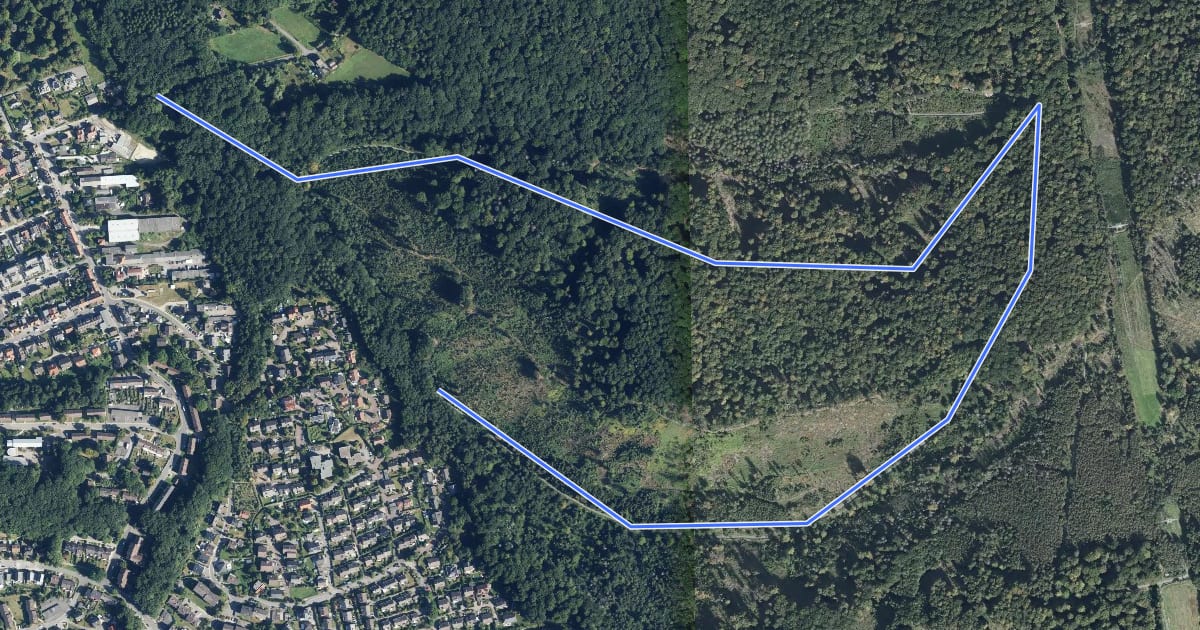 Маршрут Alter Holzweg Rundweg A9 на спутниковом снимке