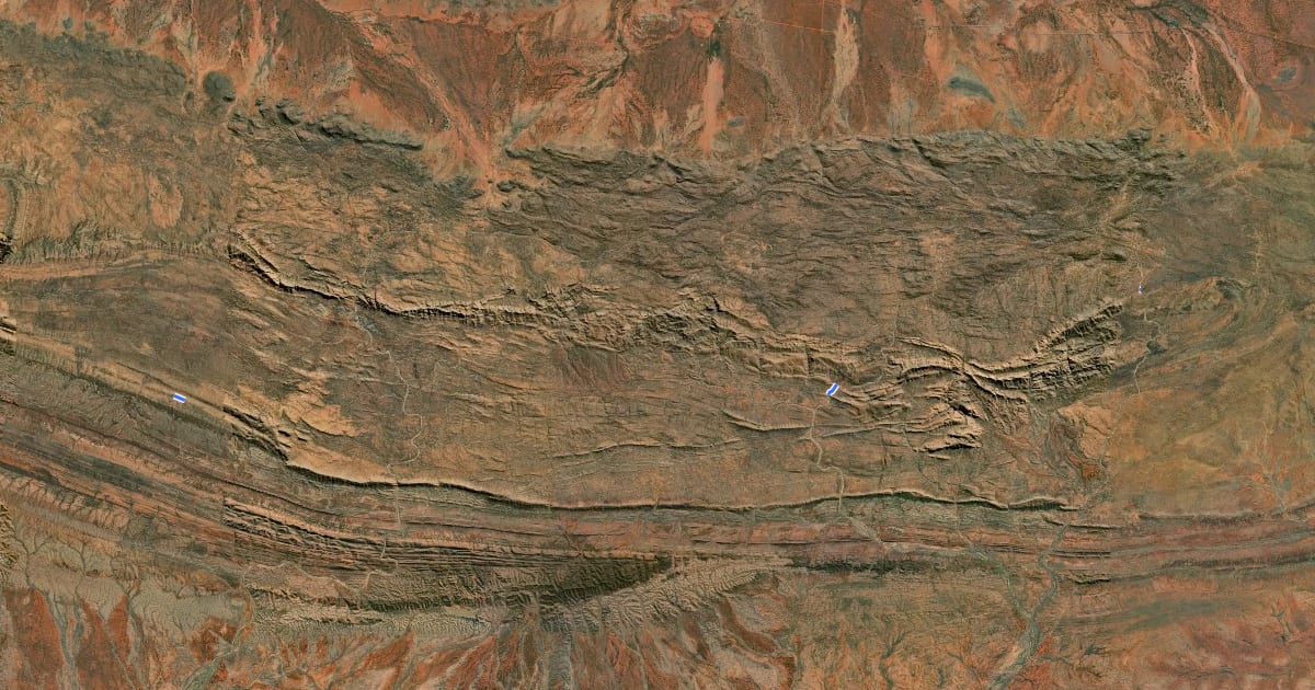 Маршрут Alternate suprs for Larapinta Trail на спутниковом снимке