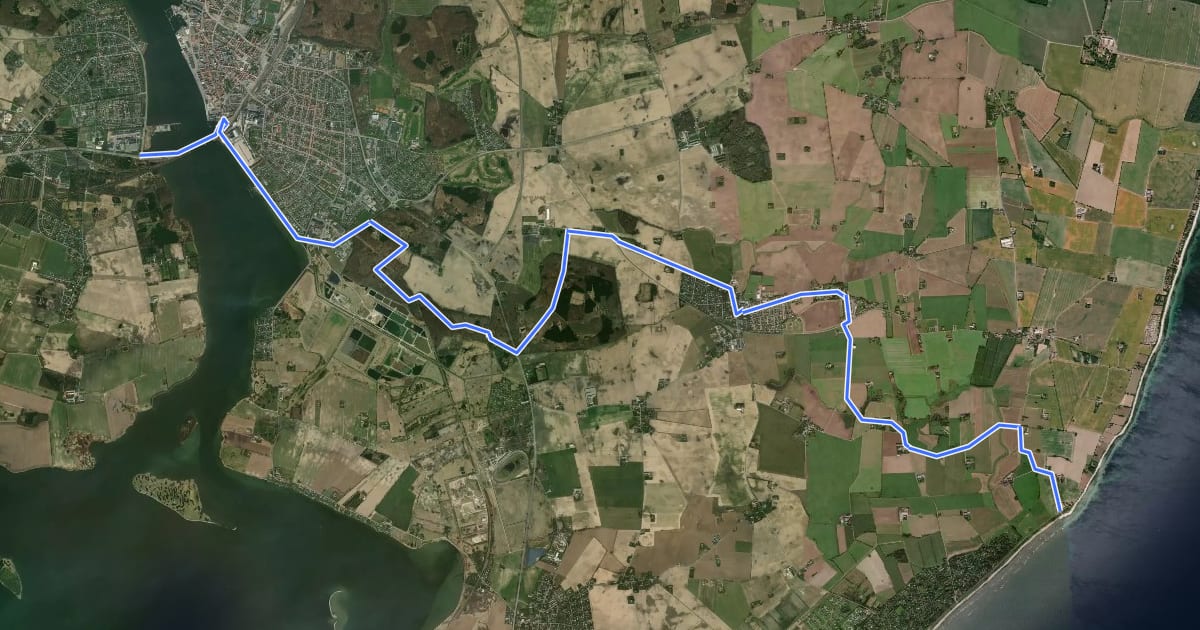 Маршрут Alternativ rute на спутниковом снимке