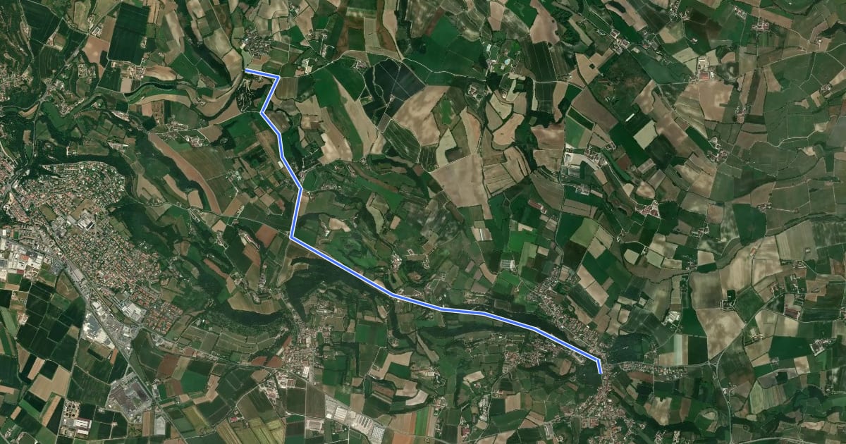 Маршрут Alternativa Ciclovia Colline moreniche del Garda на спутниковом снимке