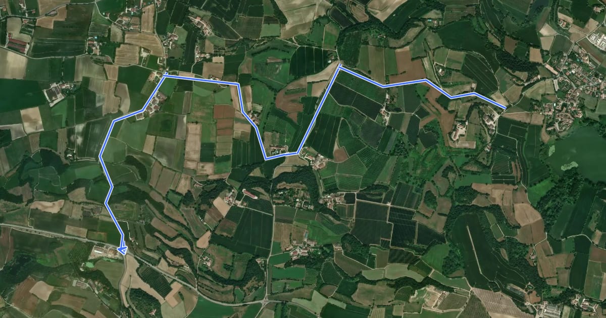 Маршрут Alternativa ciclovia Colline moreniche del Garda на спутниковом снимке