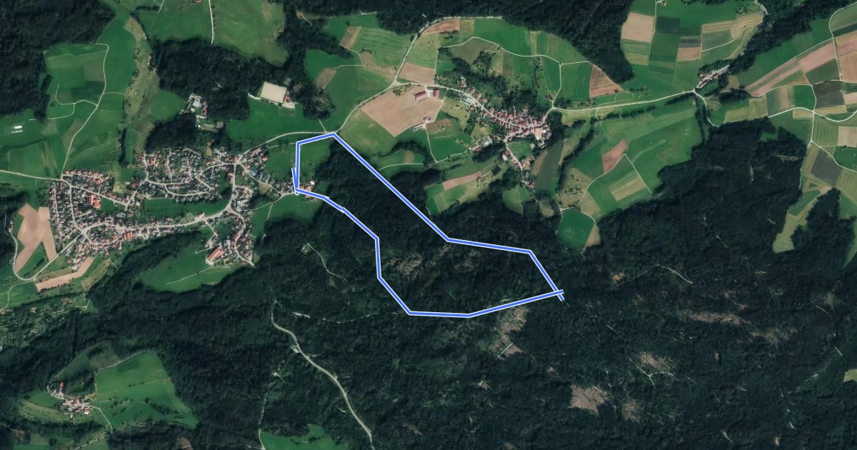 Маршрут Althütte - Rundwanderweg 1 на спутниковом снимке